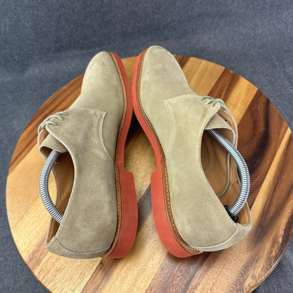E.T. Wright Masters Collection Tan Suede Red Brick Sole Derby Shoes 12AA England - Picture 9 of 13